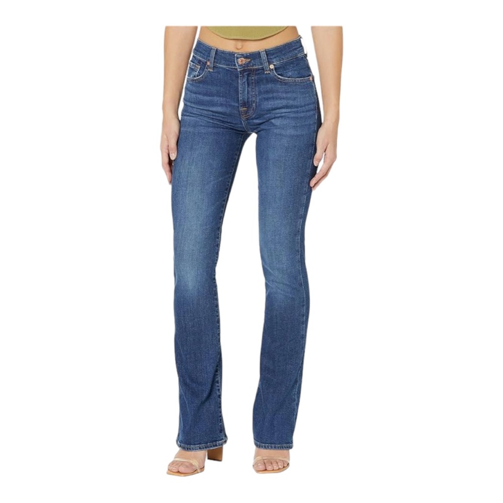 7 for All Mankind Austyn Blue Jeans Cotton Boot Cut 10.5” Rise Size 34